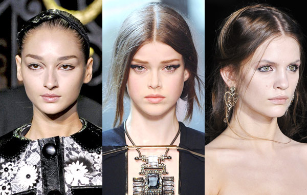 graphic eyeliner beauty trend Louis Vuitton Lanvin Giorgio Armani