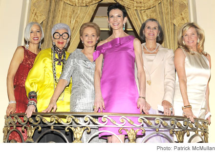 Linda Fargo, Iris B. Apfel, Carolina Herrera, Amy Fine Collins, Kim Baker Campbell Pauline Pitt