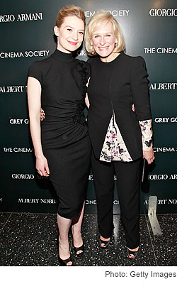 Mia Wasikowska Glenn Close Giorgio Armani & Cinema Society screening Albert Nobbs