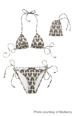 Mulberry fox print string bikini