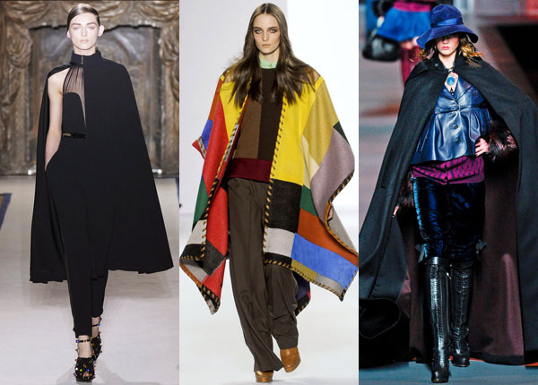 fall 2011 cape trend YSL Dior Chloe