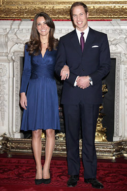 Kate Middleton Prince William blue Issa dress