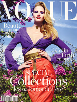 Lara Stone Vogue Paris cover February