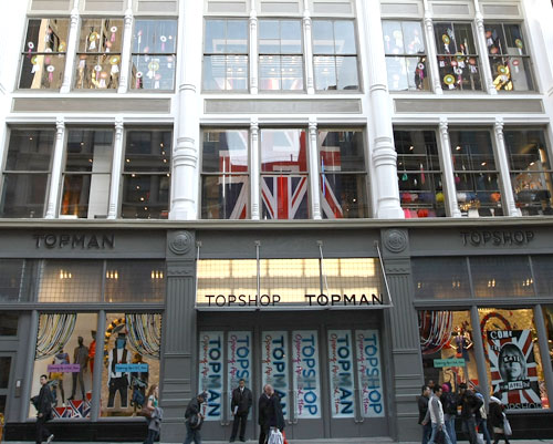 Topshop storefront 