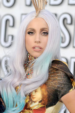 lady gaga gray hair