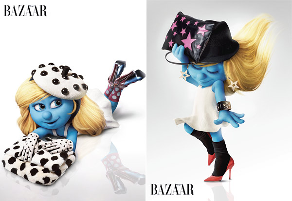 The Smurfs Harper's Bazaar august