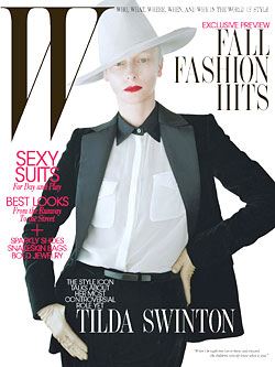 Tilda Swinton W magazine August cover