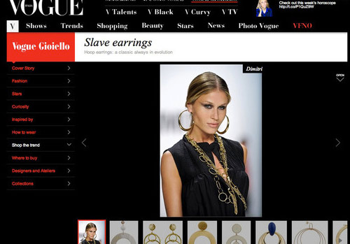 italian vogue slave earrings