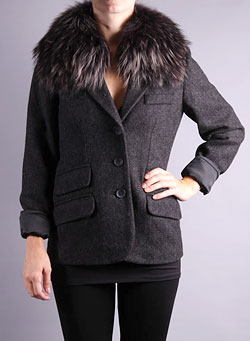 Blazer with Fur Collar by Brochu Walker ArcadeBoutique