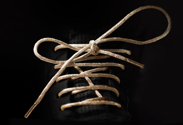 gold shoe laces