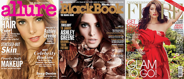 ashley greene covers 3 magazines