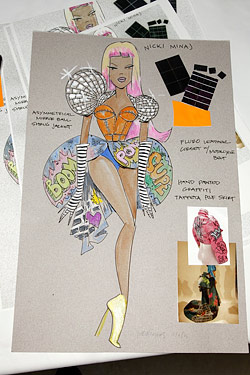 nicki minaj sketch backstage at victoria's secret fashion show