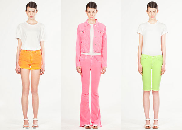 Christopher Kane/J Brand collaboration neon denim