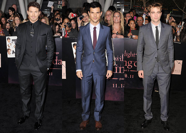 Kellan Lutz, Taylor Lautner, and Robert Pattinson