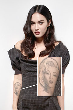 Megan Fox having tattoo of Marilyn Monroe removed 