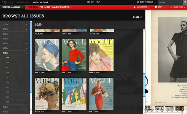 vogue digital archives