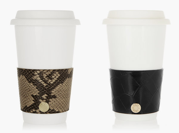 Croc skin beverage sleeves from Jimmy Choo