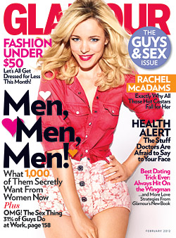 Rachel McAdams Glamour February 2012 cover