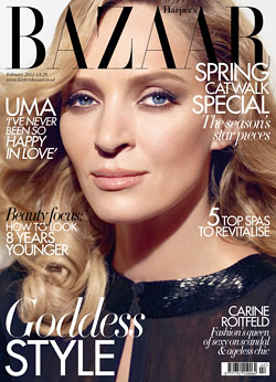 Uma Thurman covers Harper's Bazaar U.K.