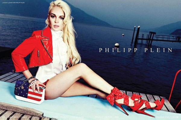 Lindsay Lohan in the Phillipp Plein Spring 2012 ad campaign