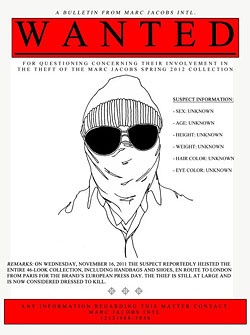 Marc Jacobs's Wanted poster