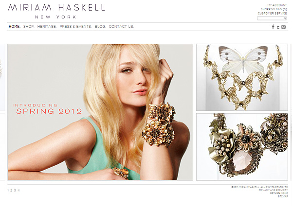 Miriam Haskell Re-Launches Website 