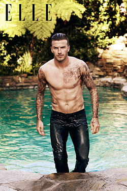 David Beckham Elle UK July