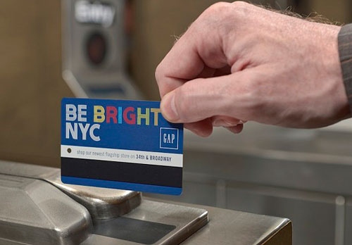 Gap be bright new york city mta metrocard