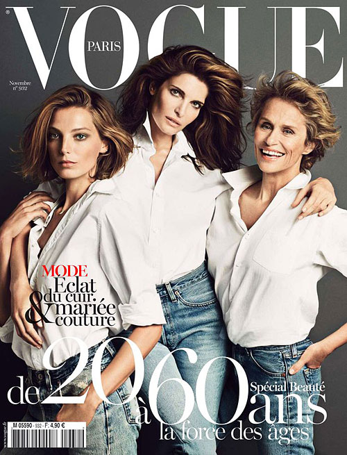 Daria Werbowy Stephanie Seymour Lauren Hutton Inez Vinoodh Vogue Paris