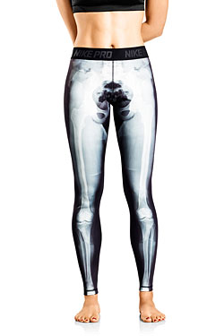 nike x ray bones athletic tights for women laughing squid