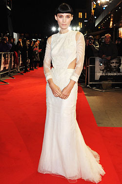  Rooney Mara white Givenchy gown